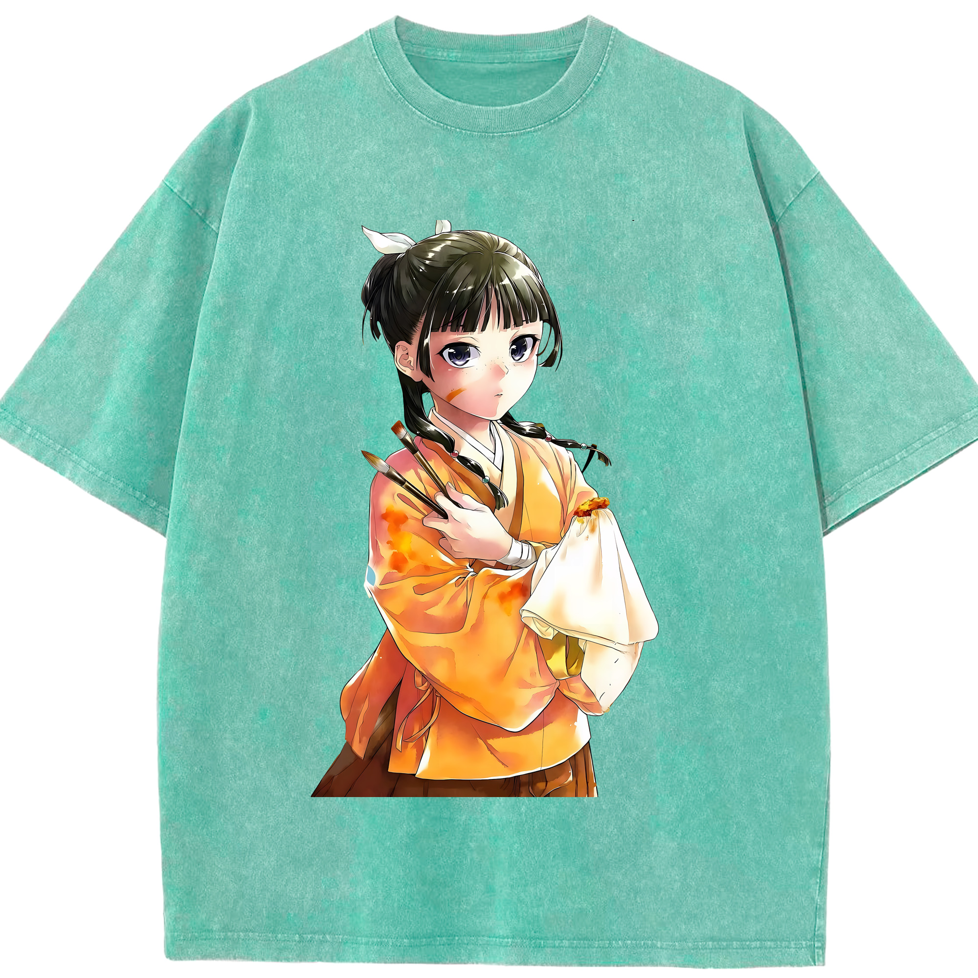 （画像用） 薬屋のひとりごと The Apothecary Diaries 綿100% ヴィンテージ風 半袖Tシャツ（フロントプリント）